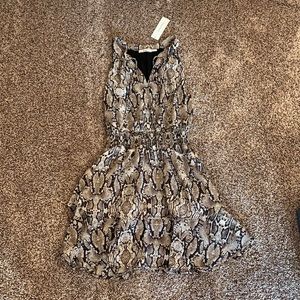 NWT Snake Print Tiered Skirt Sleeveless Dress